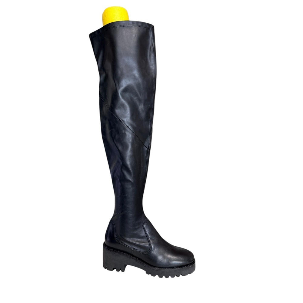 Seychelles View from‎ up here Black Over the knee Platform Boots Goth Grunge 7.5